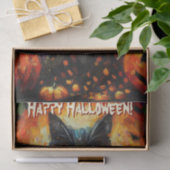 Black Cat Bats Pumpkins Personalisierte Decoupage Seidenpapier (Geschenk)