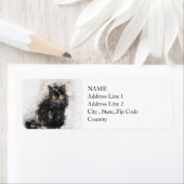 Black Cat Beauty | ABSTRAKT | Wasserfarbe (Insitu)