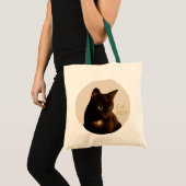 Black Cat Begleiter Boho Stil Tragetasche (Vorderseite (Produkt))