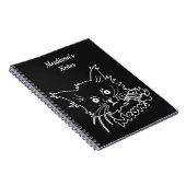 Black Cat-benutzerdefiniertes Textnotebook Notizblock (Rechte Seite)