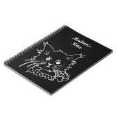 Black Cat-benutzerdefiniertes Textnotebook Notizblock (Linke Seite)