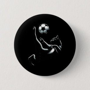 Black Cat Bicycle Kick - Fußballfans Frauen Männer Button
