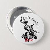 Black Cat Biker Babe Thunder_Cove Button (Vorne & Hinten)