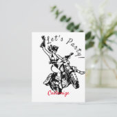 Black Cat Biker Babe Thunder_Cove Postkarte (Stehend Vorderseite)