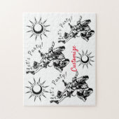 Black Cat Biker Babe Thunder_Cove Puzzle (Vertikal)