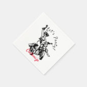 Black Cat Biker Babe Thunder_Cove Serviette (Ecke)