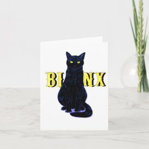 Black Cat Binx Halloween Gifts Party Karte