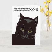 Black Cat Birthday Card Karte (Gelbe Blume)