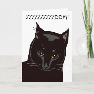Black Cat Birthday Card Karte