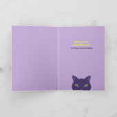 Black Cat Birthday Fortune Karte (Innenseite)