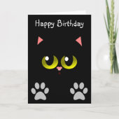 Black Cat Birthday Karte (Vorderseite)