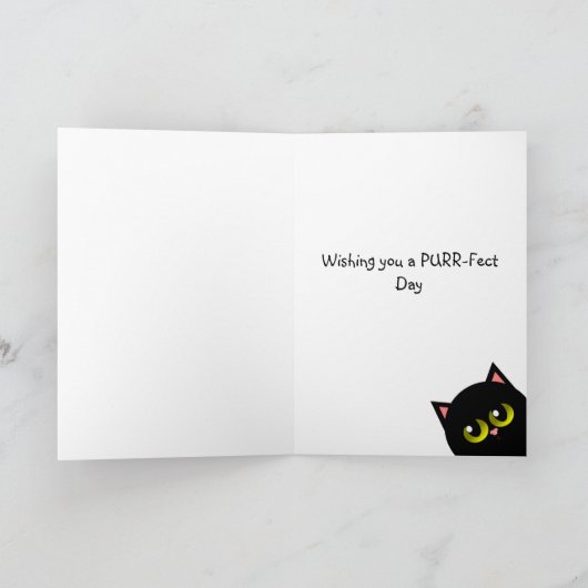 Black Cat Birthday Karte (Innenseite)