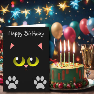 Black Cat Birthday Karte