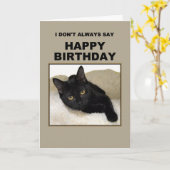 Black Cat Birthday Spaß Karte (Gelbe Blume)