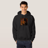 Black Cat Biting Pizza Hoodie (Vorne ganz)