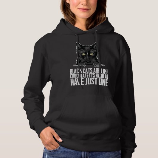 Black cat  Black cats  Black kitten Hoodie (Vorderseite)