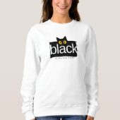 Black Cat 'Black is the New Black' Funny T-Shirt Sweatshirt (Vorderseite)