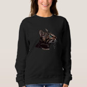 Black Cat Blue Eyes Cats Sweatshirt (Vorderseite)