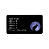 Black Cat, Blue Moon Address label (M) Adressaufkleber (Vorne)