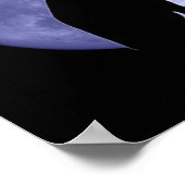 Black Cat Blue Moon Poster drucken (Ecke)
