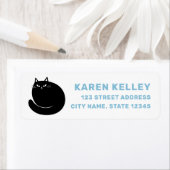 Black cat blue white return address (Insitu)