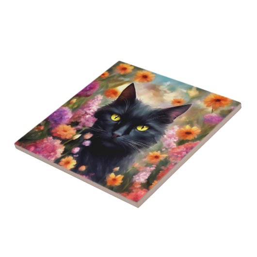 Black Cat Blume Garden Cat 736 Fliese (Seite)