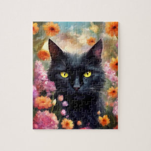 Black Cat Blume Garden Cat 736 Puzzle