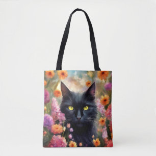 Black Cat Blume Garden Cat 736 Tasche