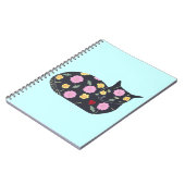 Black Cat Blume Pflanze Katzen können Notebooks es Notizblock (Linke Seite)