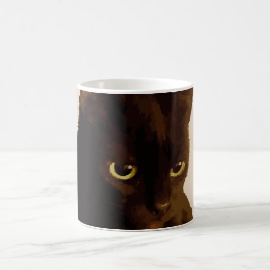 Black Cat Boho Stil Kaffeetasse (Mittel)