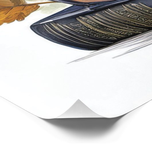 Black Cat Book Stack Fotodruck (Ecke)