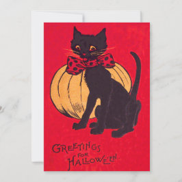 Black Cat Bowtie Pumpkin Vintag