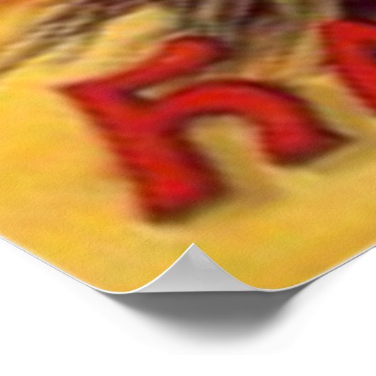 Black Cat Broom Witch's Hat Vollmond Poster (Ecke)