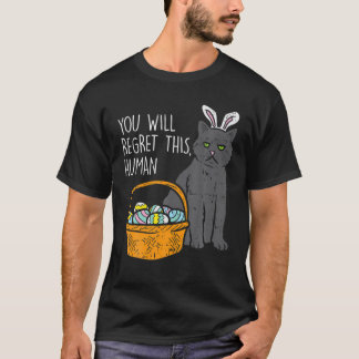 Black Cat Bunny Regal Dieses menschliche lustige O T-Shirt