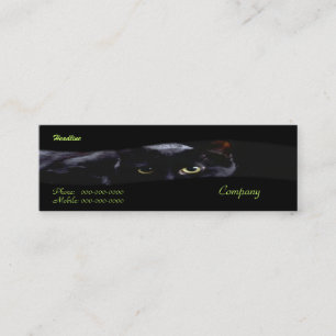 Black Cat Business Card Mini Visitenkarte