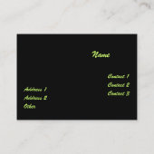 Black Cat Business Card Visitenkarte (Rückseite)