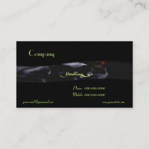 Black Cat Business Card Visitenkarte