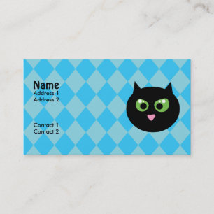 Black Cat Business Cards Visitenkarte