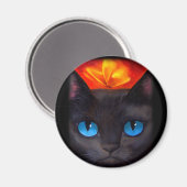 Black Cat Butterfly Malerei Art - Multi Magnet (Vorderseite/Rückseite)