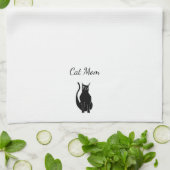 Black Cat Cartoon Best Pet Mama Geschirrtuch (Gefaltet)