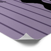 Black Cat Cartoon lila Sprechblase meow Poster (Ecke)