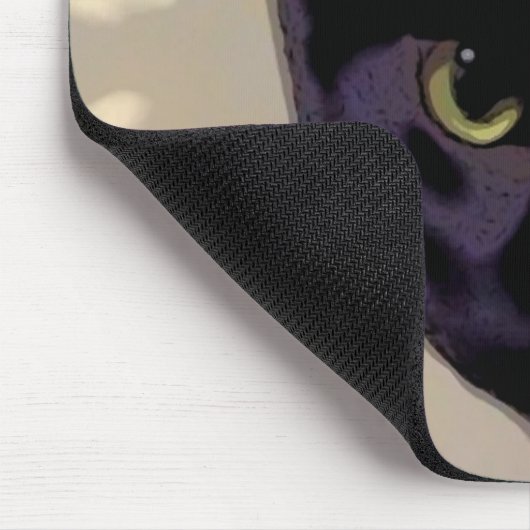 Black Cat Case Mousepad (Ecke)