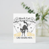 Black Cat Casino Postkarte (Stehend Vorderseite)