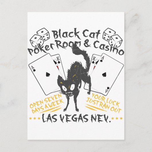 Black Cat Casino Postkarte (Vorderseite)