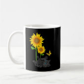 Black Cat Cats and sunflowers kitten sunflower but Kaffeetasse (Links)