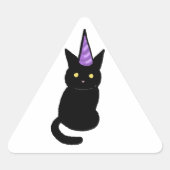 Black Cat Celebration Sticker (Vorderseite)