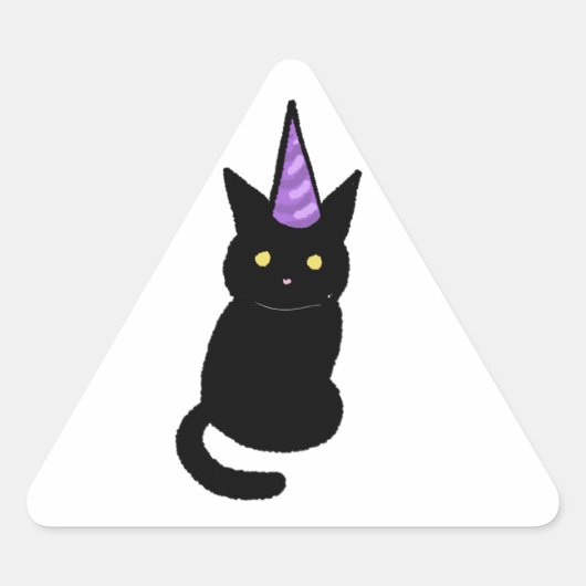 Black  Cat Celebration Sticker (Vorderseite)