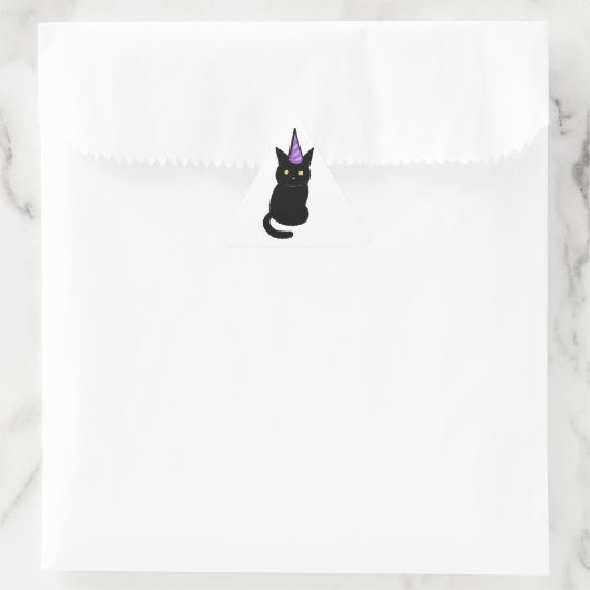 Black Cat Celebration Sticker (Tasche)