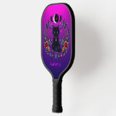Black Cat Celestial Mystical Purple Pink Pickleball Schläger (Links)
