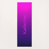 Black Cat Celestial Mystical Purple Pink Yogamatte (Rückseite)